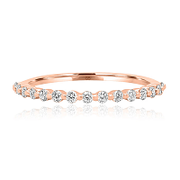 Stacker Ring with Diamond 0.17ct Total Weight