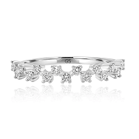 Stacker Ring Cluster with Diamond 0.22ct Total Weight