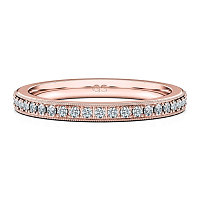 Rene Wedding Ring Milgrain with Diamond 0.19ct Total Weight