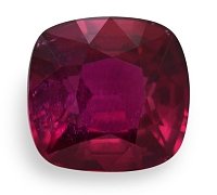 3.02 ct Cushion Red Natural Ruby