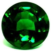 0.80 ct Round Green Natural Emerald