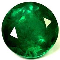 3.04 ct Round Green Natural Emerald