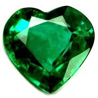 1.27 ct Heart Green Natural Emerald