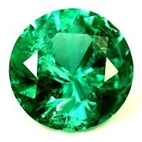 1.02 ct Round Green Natural Emerald