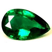 0.87 ct Pear Green Natural Emerald