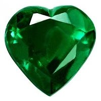 1.78 ct Heart Green Natural Emerald