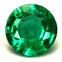 0.94 ct Round Green Natural Emerald