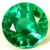 0.98 ct Round Green Natural Emerald
