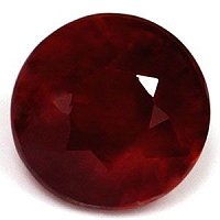 0.66 ct Round Red Natural Ruby