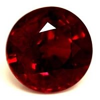 0.77 ct Round Red Natural Ruby
