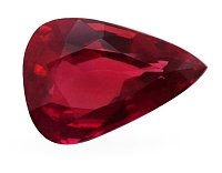 4.10 ct Pear Red Natural Ruby