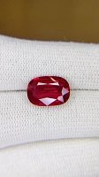5.01 ct Cushion Red Natural Ruby