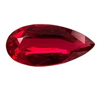7.96 ct Pear Red Natural Ruby