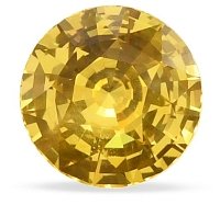 3.54 ct Round Yellow Natural Sapphire