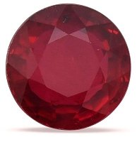 1.90 ct Round Red Natural Ruby