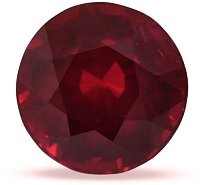 2.01 ct Round Red Natural Ruby