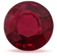 2.20 ct Round Red Natural Ruby