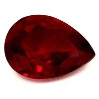 0.85 ct Pear Red Natural Ruby