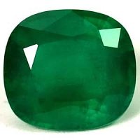 4.41 ct Cushion Green Natural Emerald
