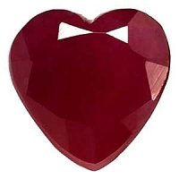 0.99 ct Heart Red Natural Ruby