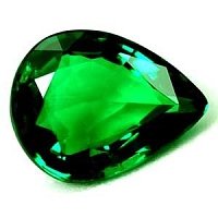 0.61 ct Pear Green Natural Emerald