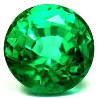 1.33 ct Round Green Natural Emerald