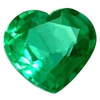 1.60 ct Heart Green Natural Emerald
