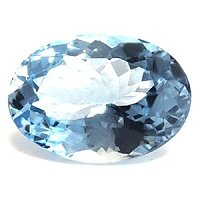 6.50 ct Oval Blue Natural Aquamarine
