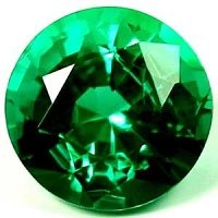0.70 ct Round Green Natural Emerald