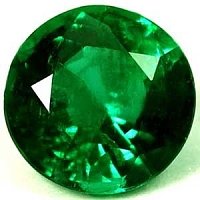0.66 ct Round Green Natural Emerald