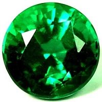 0.54 ct Round Green Natural Emerald