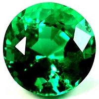 1.61 ct Round Green Natural Emerald