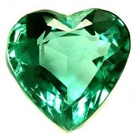 1.14 ct Heart Green Natural Emerald