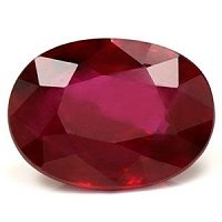 0.99 ct Oval Red Natural Ruby