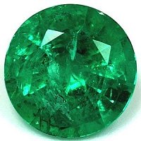 1.35 ct Round Green Natural Emerald