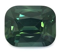 3.64 ct Cushion Green Natural Sapphire