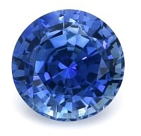 3.78 ct Round Blue Natural Sapphire