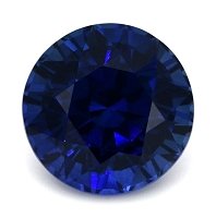 3.29 ct Round Blue Natural Sapphire