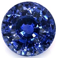 3.05 ct Round Blue Natural Sapphire