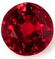 1.21 ct Round Red Natural Ruby
