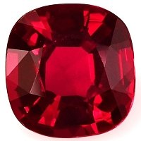 1.51 ct Cushion Red Natural Ruby
