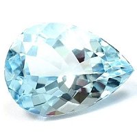 8.21 ct Pear Blue Natural Aquamarine