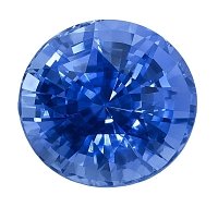 4.10 ct Round Blue Natural Sapphire