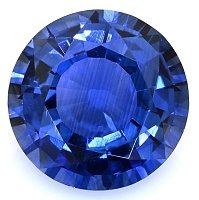 2.06 ct Round Blue Natural Sapphire
