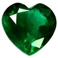 1.90 ct Heart Green Natural Emerald