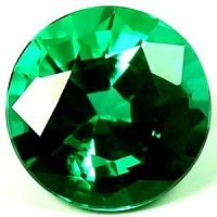 0.80 ct Round Green Natural Emerald