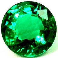 0.61 ct Round Green Natural Emerald