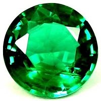 0.89 ct Round Green Natural Emerald