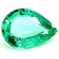 0.84 ct Pear Green Natural Emerald