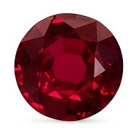 1.71 ct Round Red Natural Ruby